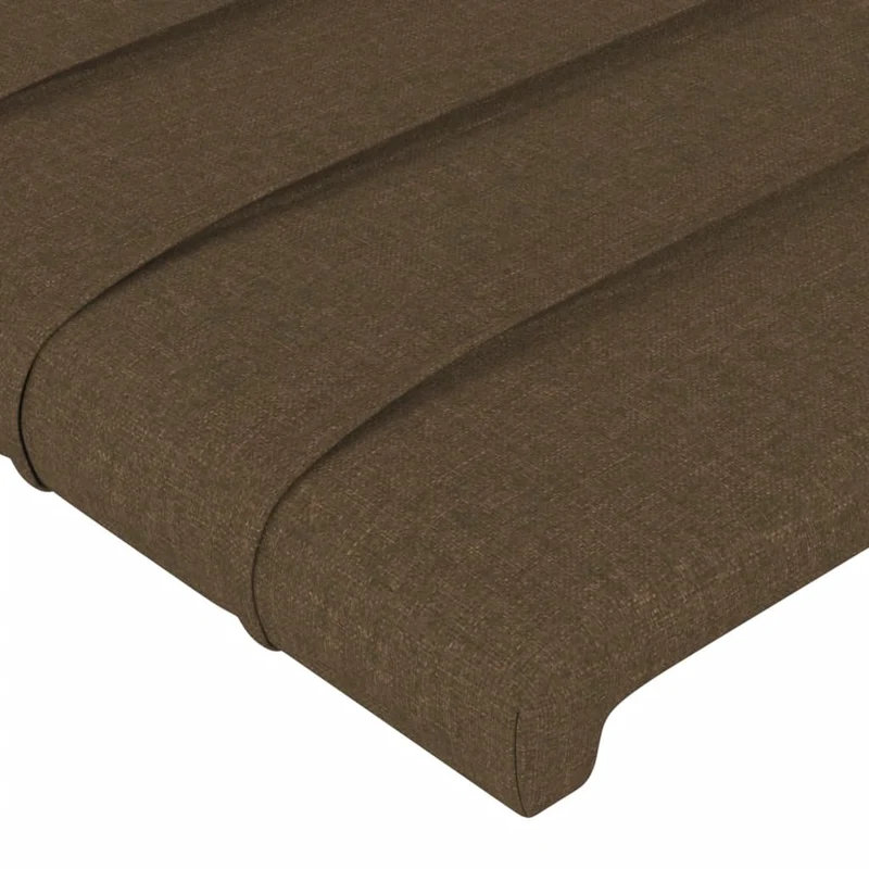 Tête de lit accessoire couchage chambre à coucher meuble à LED 100 x 5 x 78/88 cm tissu marron foncé TDL0200900