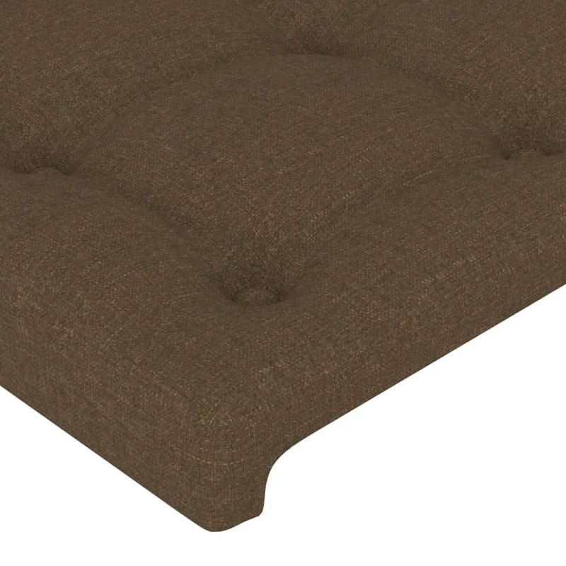 Tête de lit accessoire couchage chambre à coucher meuble à LED 100 x 5 x 78/88 cm tissu marron foncé TDL0200904