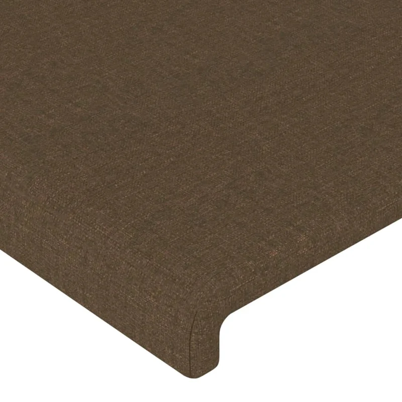 Tête de lit accessoire couchage chambre à coucher meuble à LED 100 x 5 x 78/88 cm tissu marron foncé TDL0200902