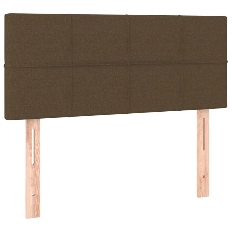 Tête de lit accessoire couchage chambre à coucher meuble à LED 100 x 5 x 78/88 cm tissu marron foncé TDL0200905