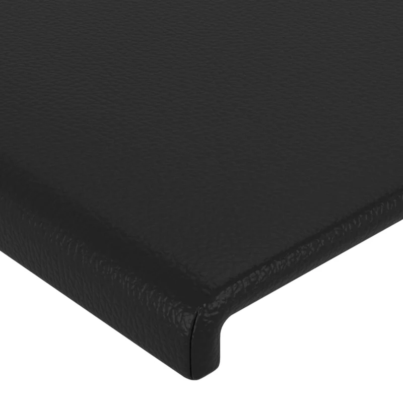 Tête de lit accessoire couchage chambre à coucher meuble à LED 80 x 5 x 78/88 cm synthétique noir TDL0200589