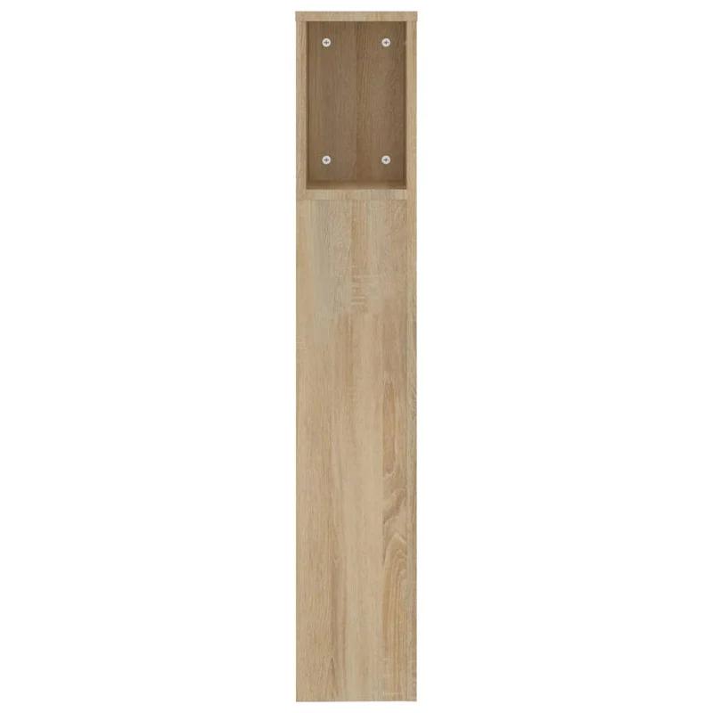 Tête de lit avec rangement accessoire de lit table de chevet étagère 200 x 18,5 x 104,5 cm MDF couleur chêne TDL0200045