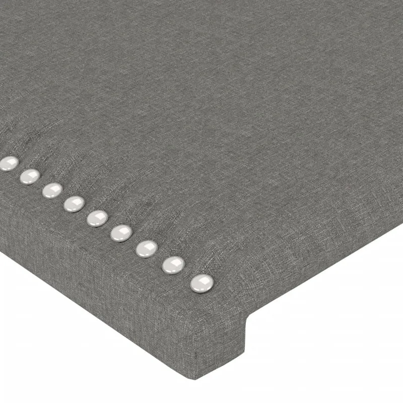 Tête de lit accessoire couchage chambre à coucher meuble à LED 100 x 5 x 118/128 cm tissu gris foncé TDL0201209
