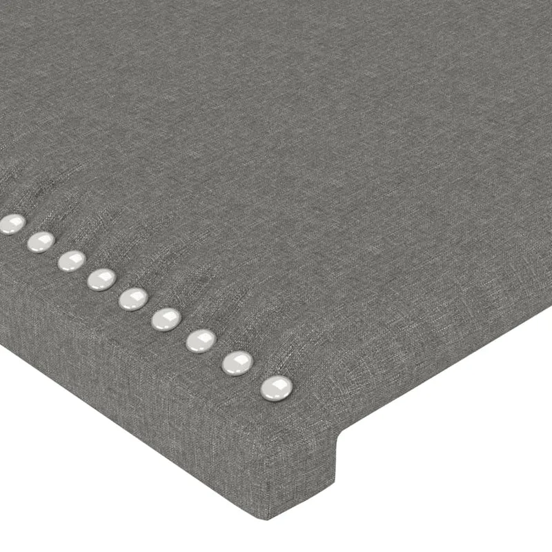 Tête de lit accessoire couchage chambre à coucher meuble à LED 103 x 16 x 118/128 cm tissu gris foncé TDL0201183