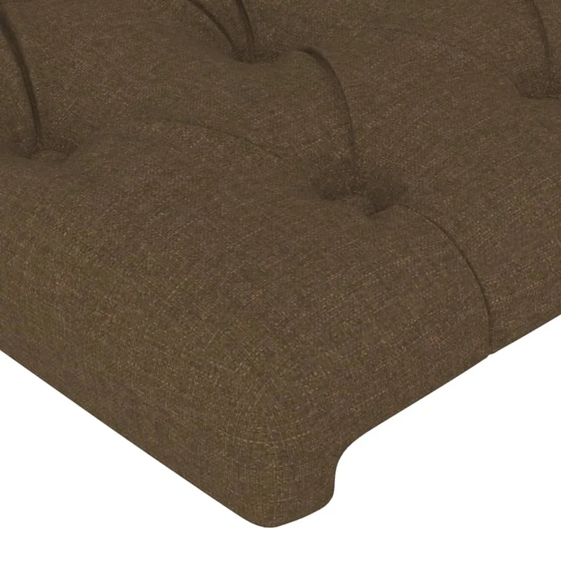 Tête de lit accessoire couchage chambre à coucher meuble à LED 100 x 7 x 78/88 cm tissu marron foncé TDL0200898