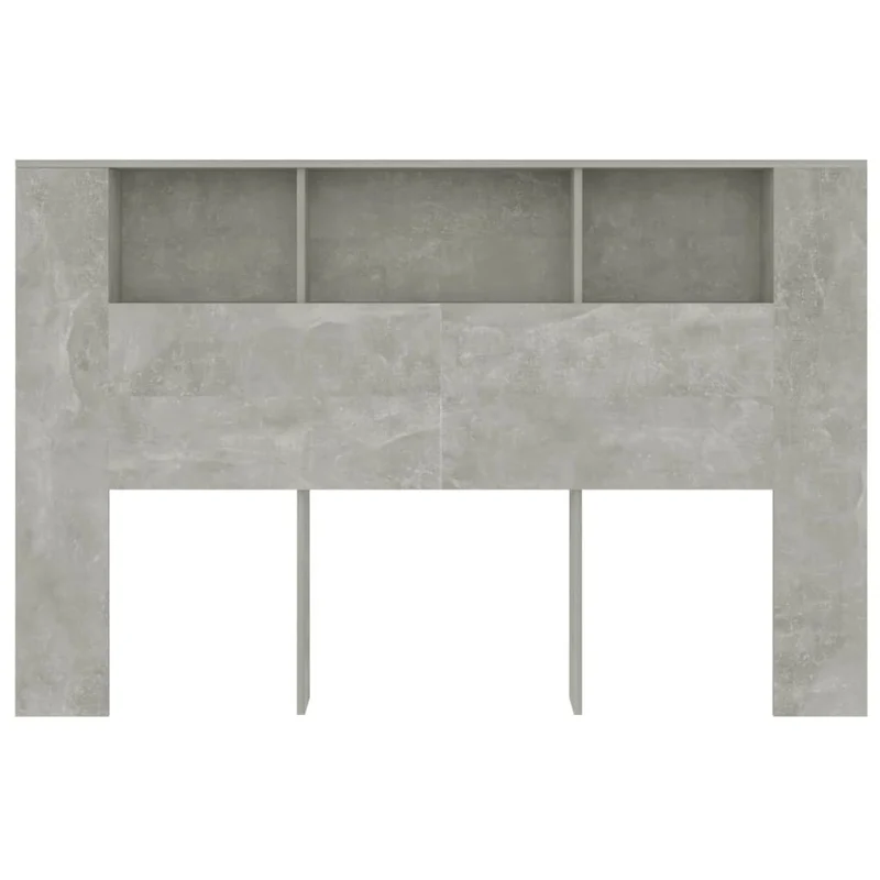 Tête de lit avec rangement accessoire de lit table de chevet étagère 160 x 18,5 x 104,5 cm MDF gris TDL0200036