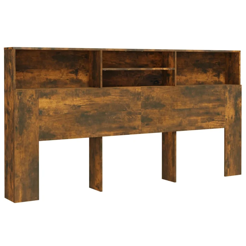 Tête de lit avec rangement accessoire de lit table de chevet étagère 200 x 19 x 103,5 cm MDF marron TDL0200071