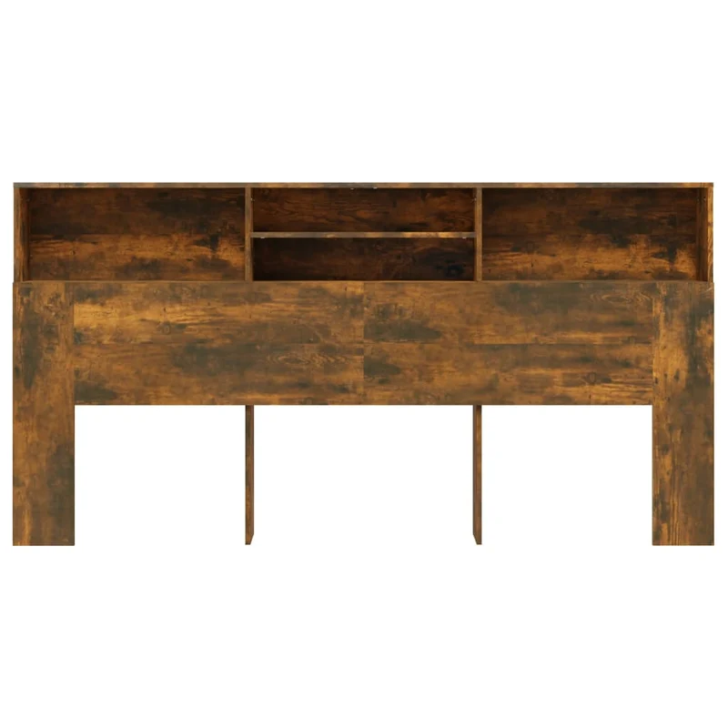 Tête de lit avec rangement accessoire de lit table de chevet étagère 200 x 19 x 103,5 cm MDF marron TDL0200071
