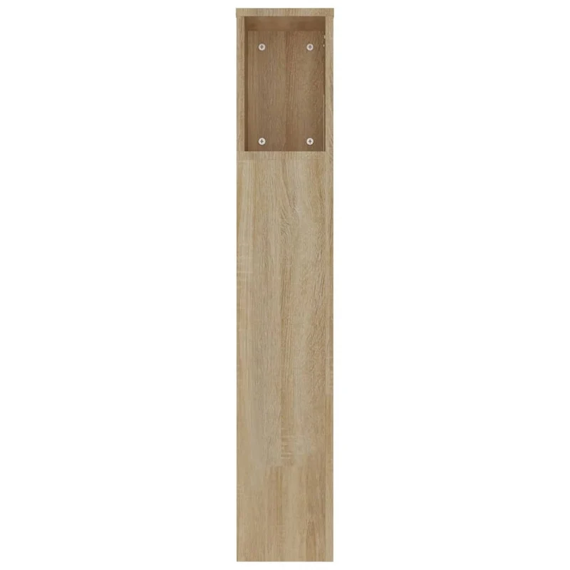 Tête de lit avec rangement accessoire de lit table de chevet étagère 220 x 18,5 x 104,5 cm MDF couleur chêne TDL0200043