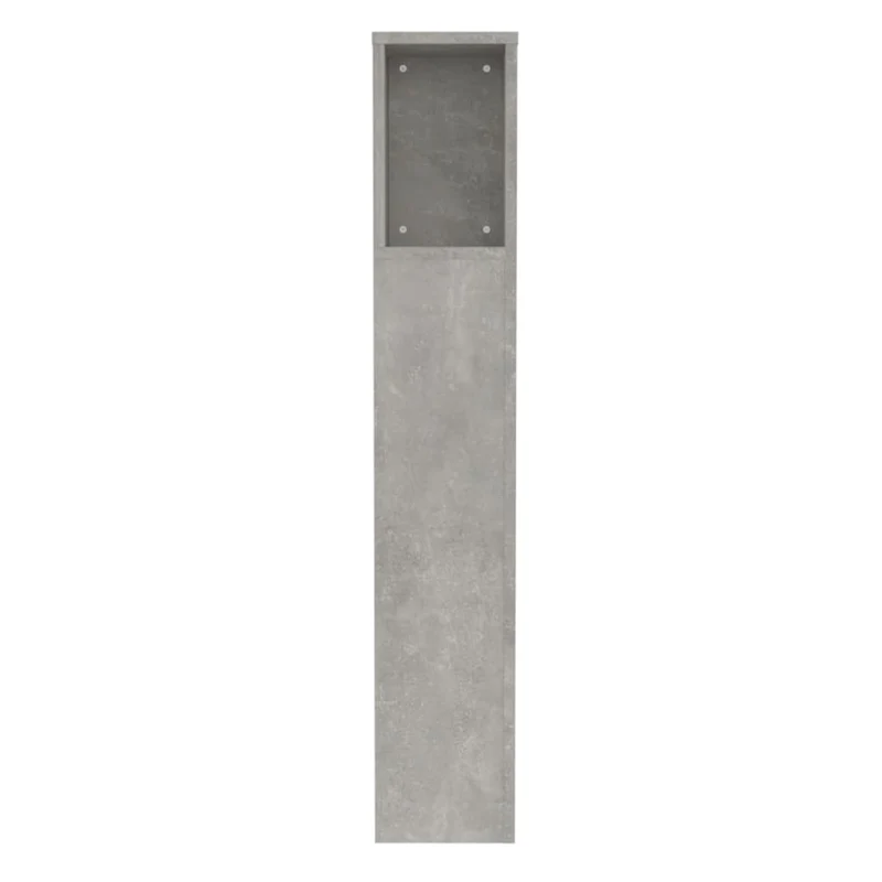Tête de lit avec rangement accessoire de lit table de chevet étagère 100 x 18,5 x 104,5 cm MDF gris TDL0200042