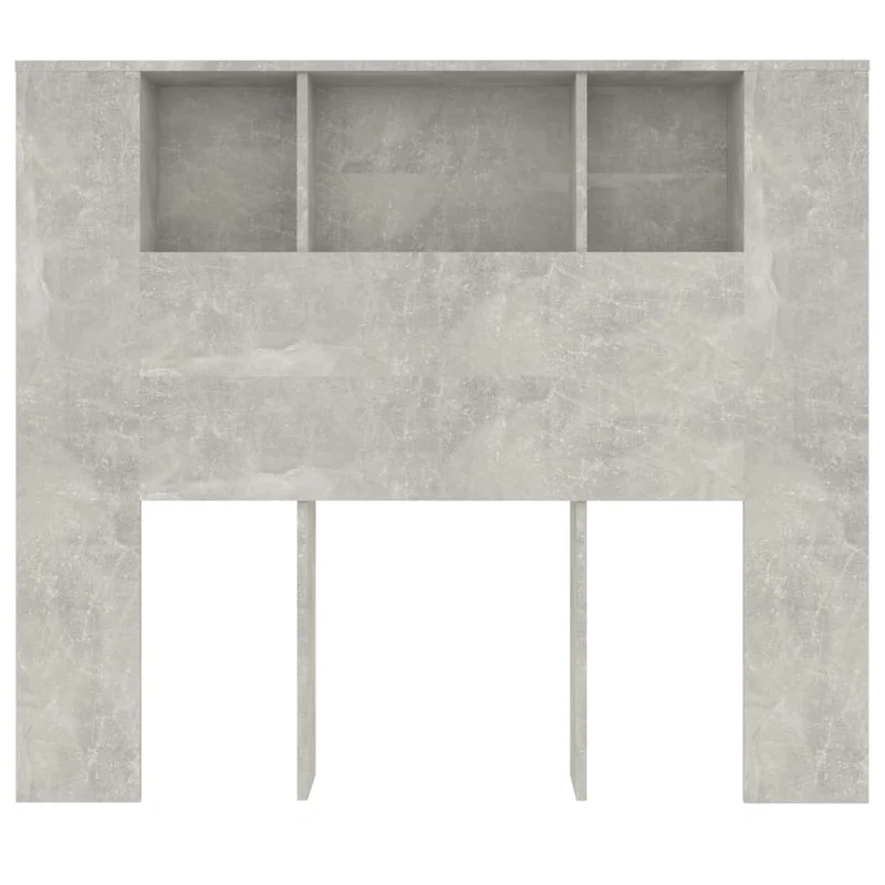 Tête de lit avec rangement accessoire de lit table de chevet étagère 120 x 18,5 x 104,5 cm MDF gris TDL0200040