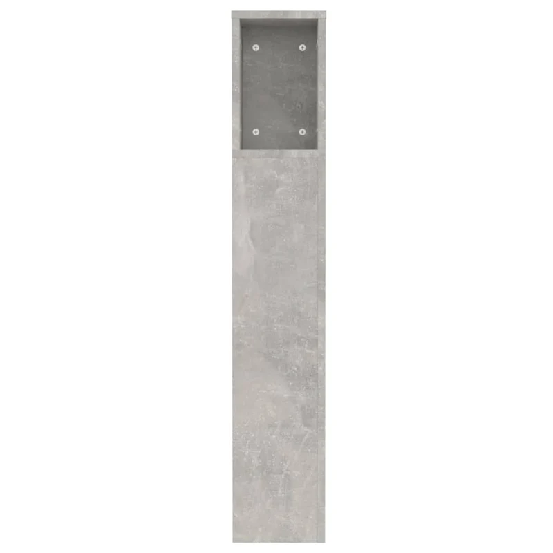 Tête de lit avec rangement accessoire de lit table de chevet étagère 120 x 18,5 x 104,5 cm MDF gris TDL0200040