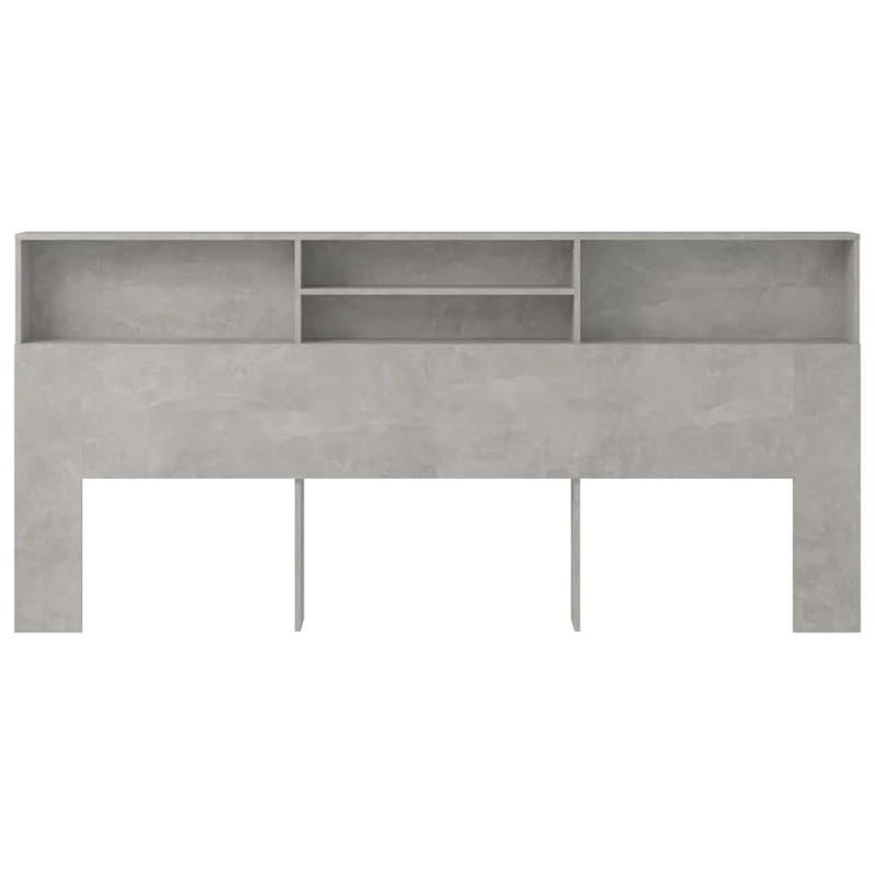 Tête de lit avec rangement accessoire de lit table de chevet étagère 220 x 19 x 103,5 cm MDF gris TDL0200029