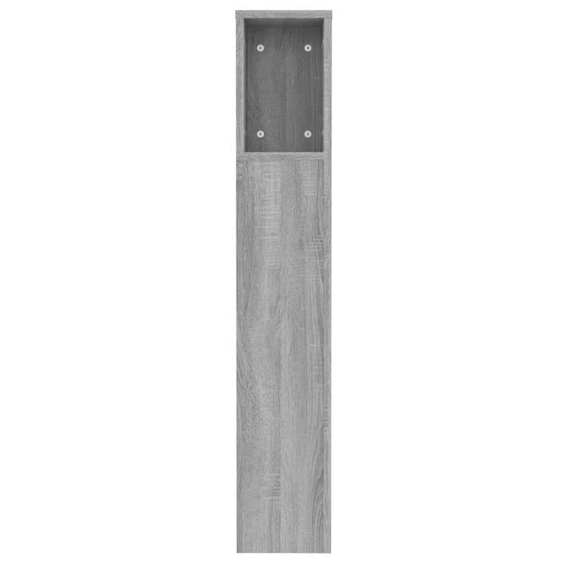 Tête de lit avec rangement accessoire de lit table de chevet étagère 120 x 18,5 x 104,5 cm MDF gris TDL0200012