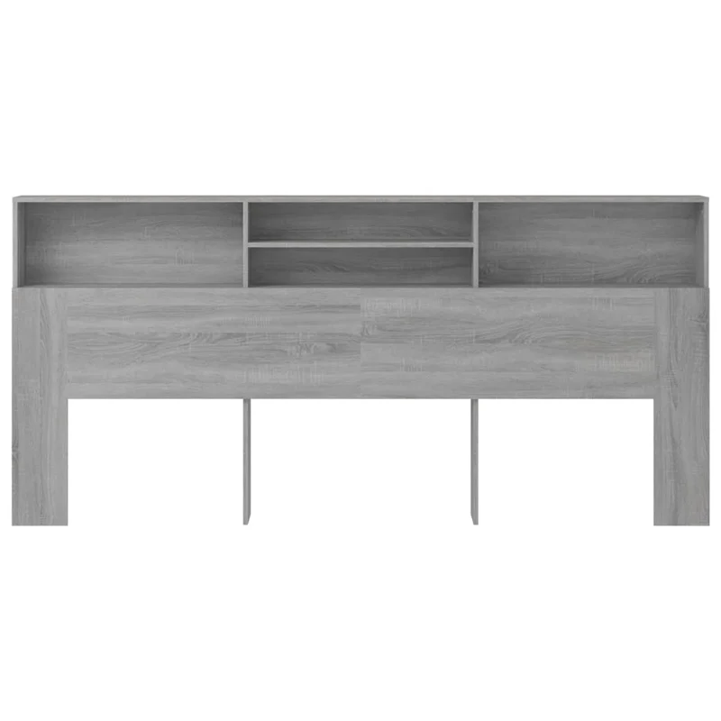 Tête de lit avec rangement accessoire de lit table de chevet étagère 220 x 19 x 103,5 cm MDF gris TDL0200001