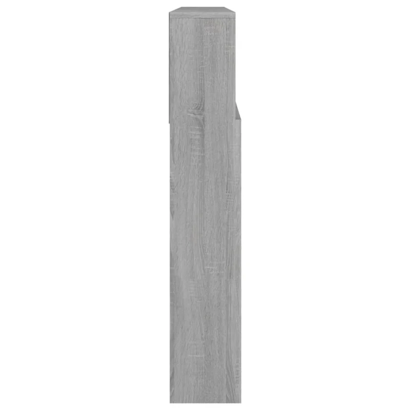 Tête de lit avec rangement accessoire de lit table de chevet étagère 220 x 19 x 103,5 cm MDF gris TDL0200001