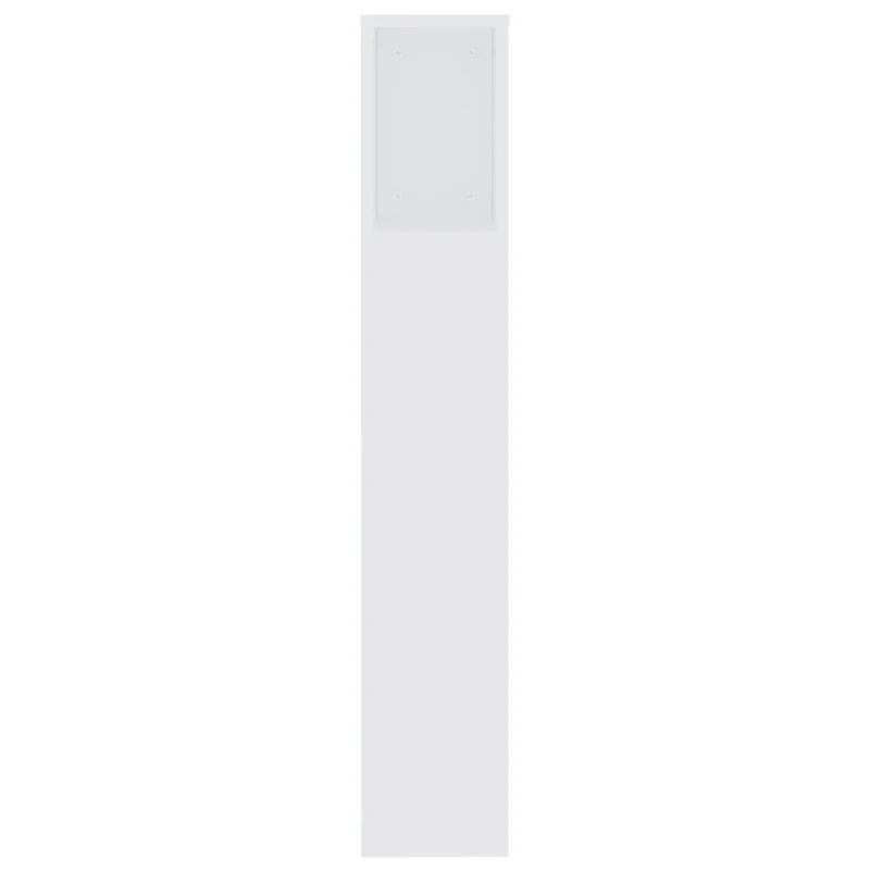 Tête de lit avec rangement accessoire de lit table de chevet étagère 200 x 18,5 x 104,5 cm MDF blanc TDL0200102