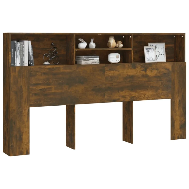 Tête de lit avec rangement accessoire de lit table de chevet étagère 180 x 19 x 103,5 cm MDF marron TDL0200073