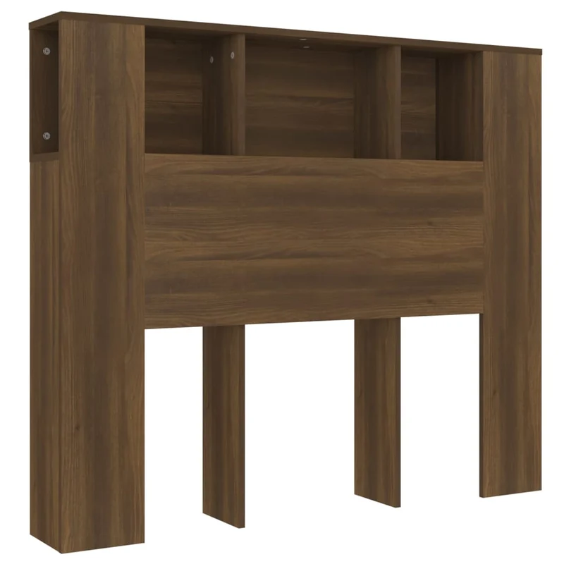 Tête de lit avec rangement accessoire de lit table de chevet étagère 120 x 18,5 x 104,5 cm MDF marron TDL0200066