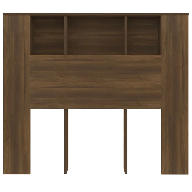 Tête de lit avec rangement accessoire de lit table de chevet étagère 120 x 18,5 x 104,5 cm MDF marron TDL0200066