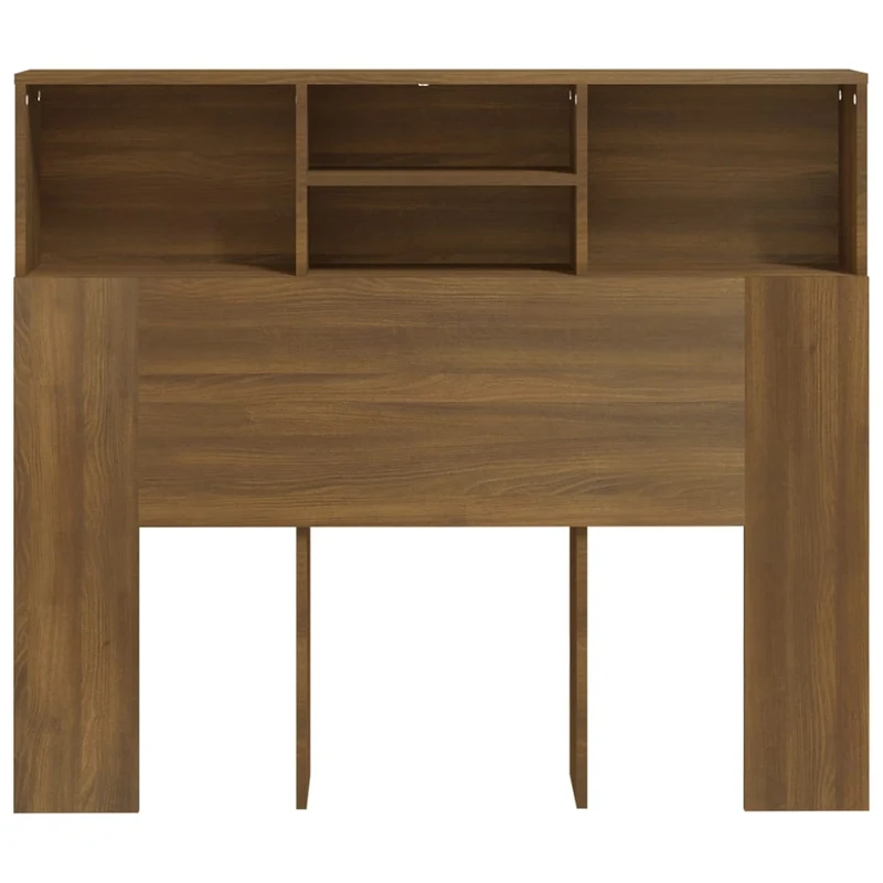 Tête de lit avec rangement accessoire de lit table de chevet étagère 120 x 19 x 103,5 cm MDF marron TDL0200065