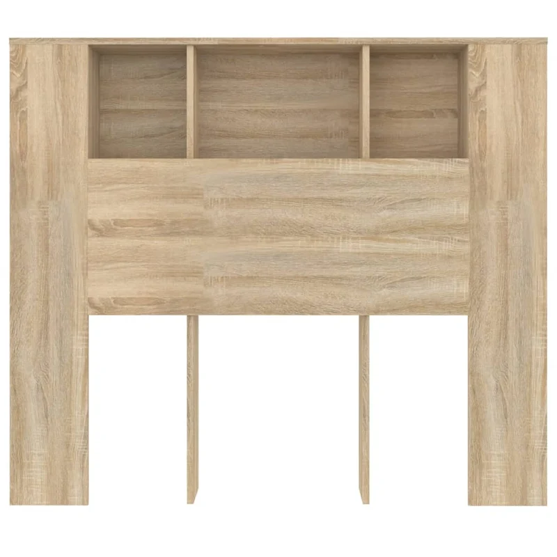 Tête de lit avec rangement accessoire de lit table de chevet étagère 120 x 18,5 x 104,5 cm MDF couleur chêne TDL0200052