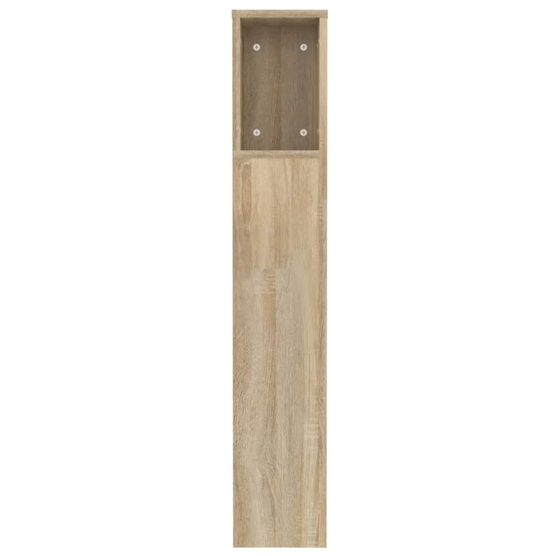 Tête de lit avec rangement accessoire de lit table de chevet étagère 120 x 18,5 x 104,5 cm MDF couleur chêne TDL0200052