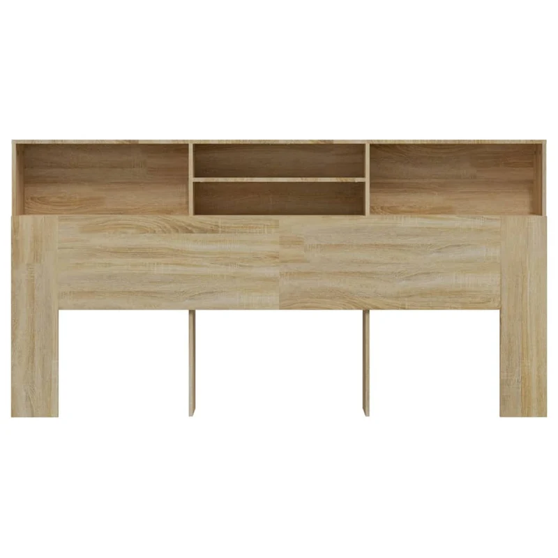 Tête de lit avec rangement accessoire de lit table de chevet étagère 200 x 19 x 103,5 cm MDF couleur chêne TDL0200044