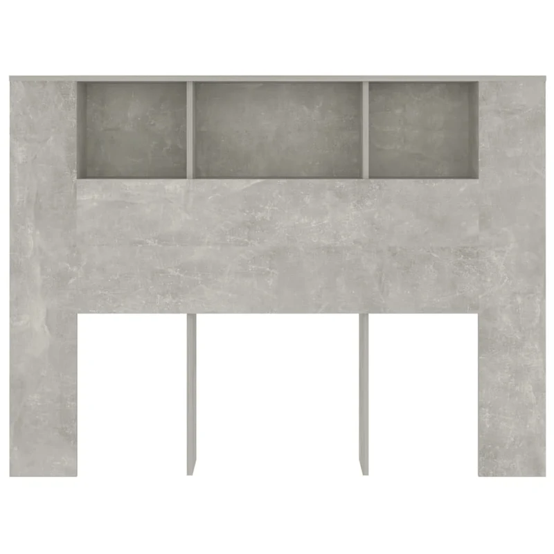 Tête de lit avec rangement accessoire de lit table de chevet étagère 140 x 18,5 x 104,5 cm MDF gris TDL0200038