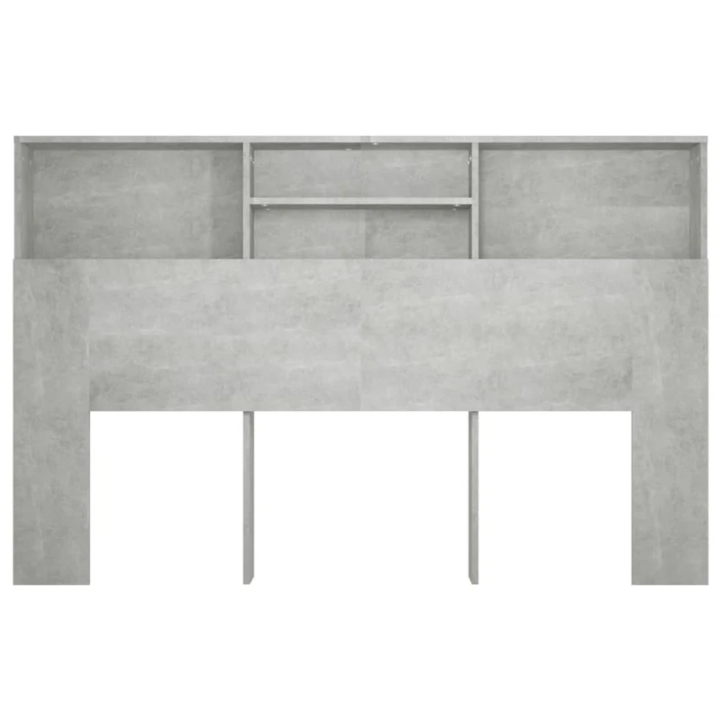 Tête de lit avec rangement accessoire de lit table de chevet étagère 160 x 19 x 103,5 cm MDF gris TDL0200035