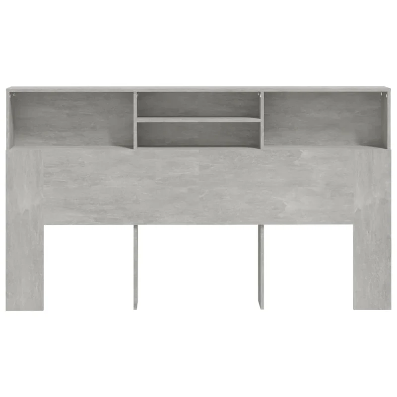 Tête de lit avec rangement accessoire de lit table de chevet étagère 180 x 19 x 103,5 cm MDF gris TDL0200033