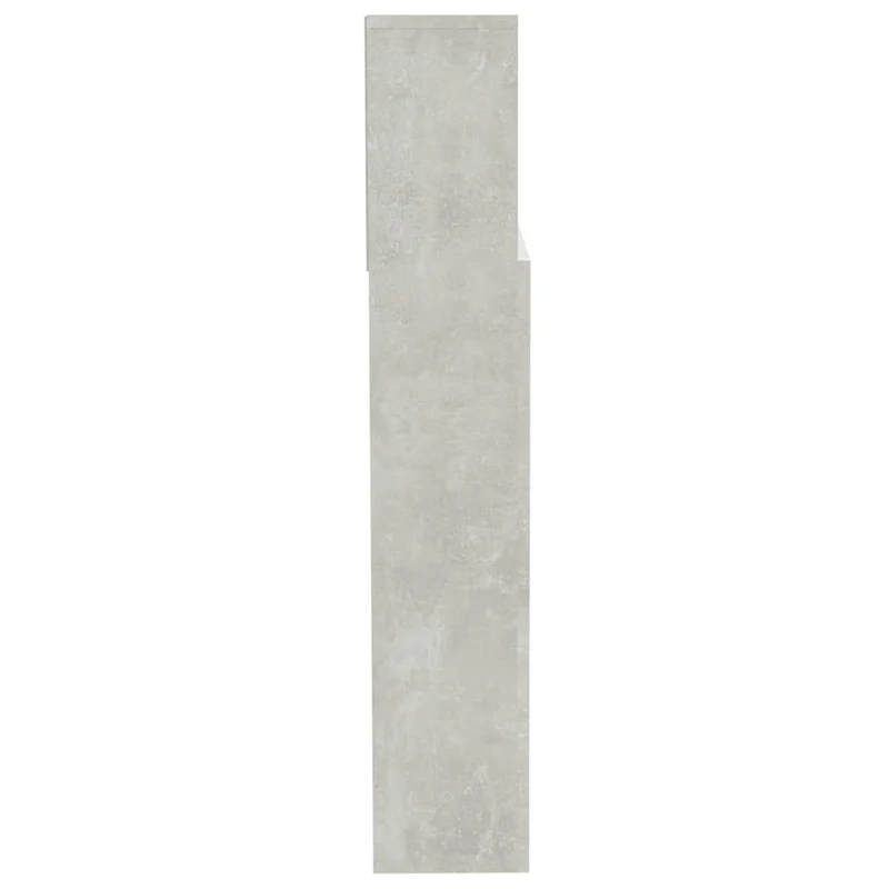 Tête de lit avec rangement accessoire de lit table de chevet étagère 200 x 19 x 103,5 cm MDF gris TDL0200031