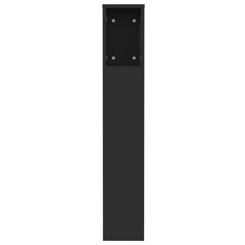 Tête de lit avec rangement accessoire de lit table de chevet étagère 120 x 18,5 x 104,5 cm MDF noir TDL0200026