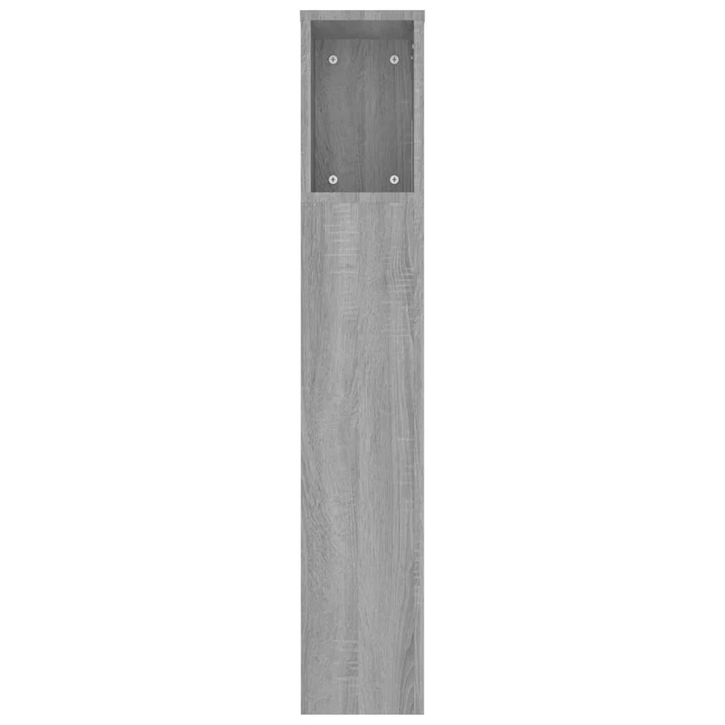 Tête de lit avec rangement accessoire de lit table de chevet étagère 220 x 18,5 x 104,5 cm MDF gris TDL0200002