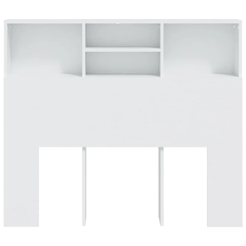 Tête de lit avec rangement accessoire de lit table de chevet étagère 120 x 19 x 103,5 cm MDF blanc TDL0200109
