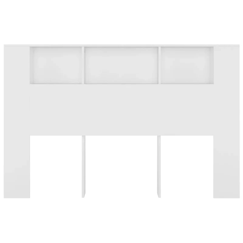 Tête de lit avec rangement accessoire de lit table de chevet étagère 160 x 18,5 x 104,5 cm MDF blanc TDL0200106
