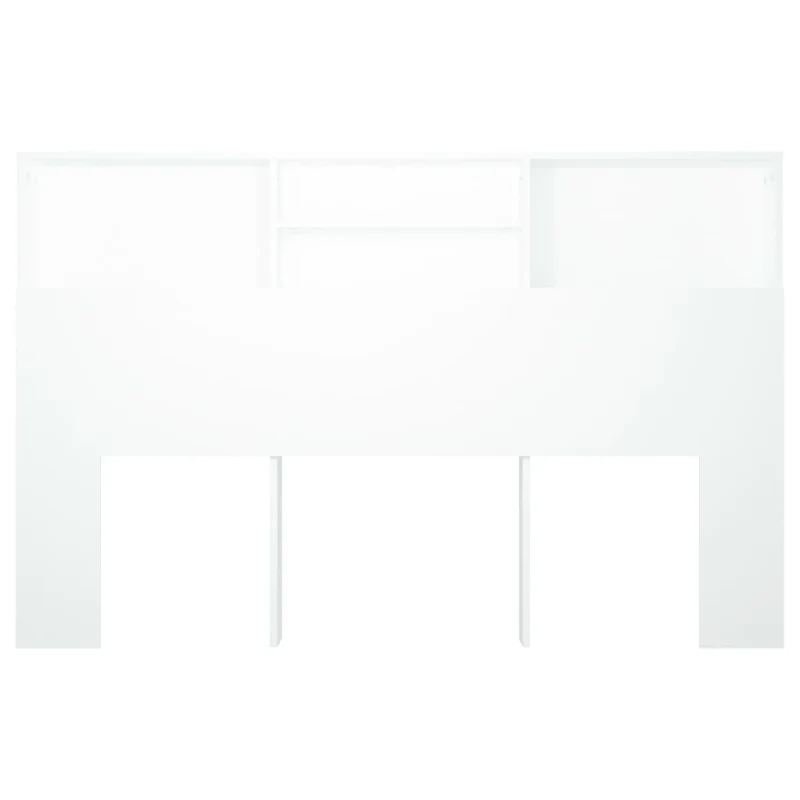 Tête de lit avec rangement accessoire de lit table de chevet étagère 160 x 19 x 103,5 cm MDF blanc TDL0200105