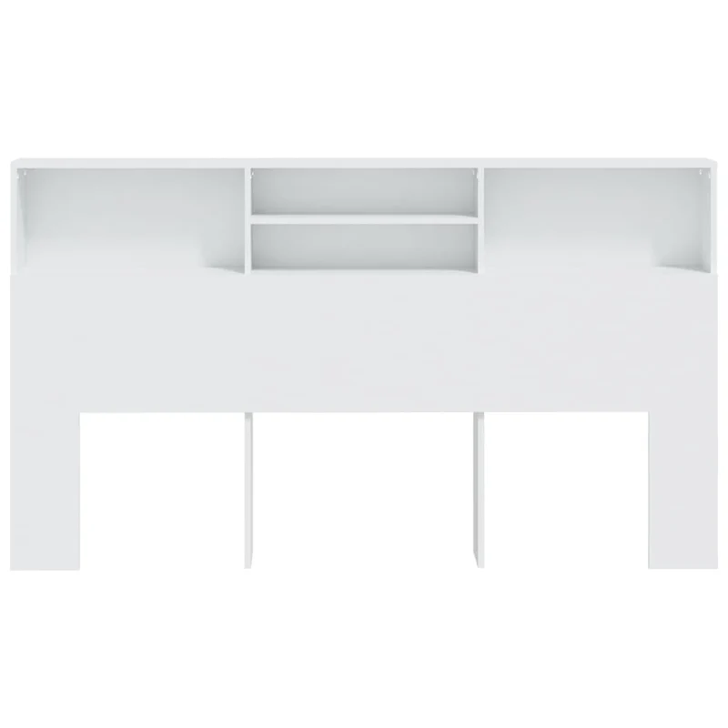 Tête de lit avec rangement accessoire de lit table de chevet étagère 180 x 19 x 103,5 cm MDF blanc TDL0200103
