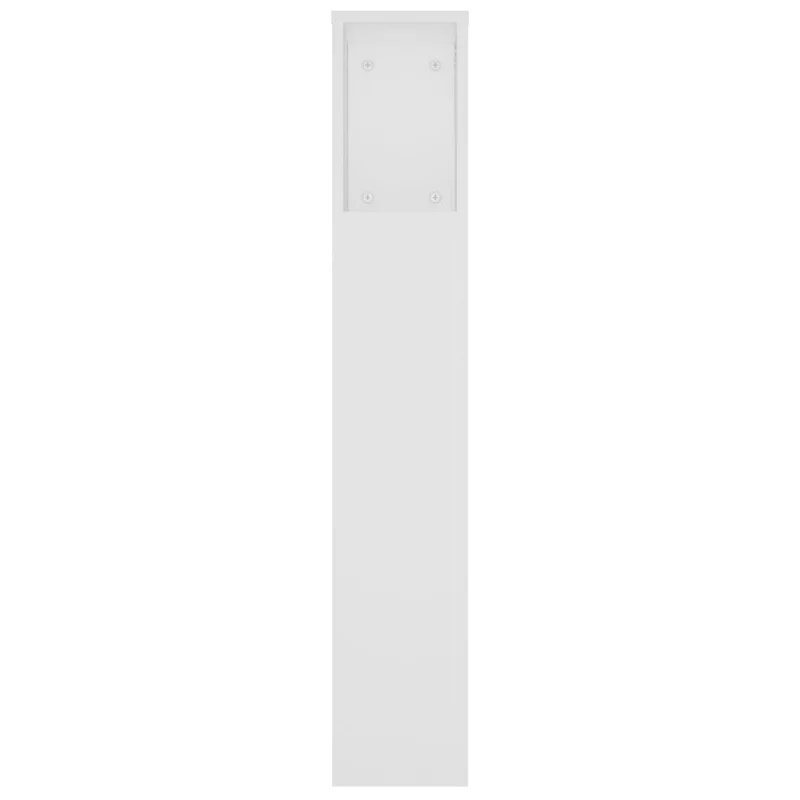 Tête de lit avec rangement accessoire de lit table de chevet étagère 220 x 18,5 x 104,5 cm MDF blanc TDL0200100