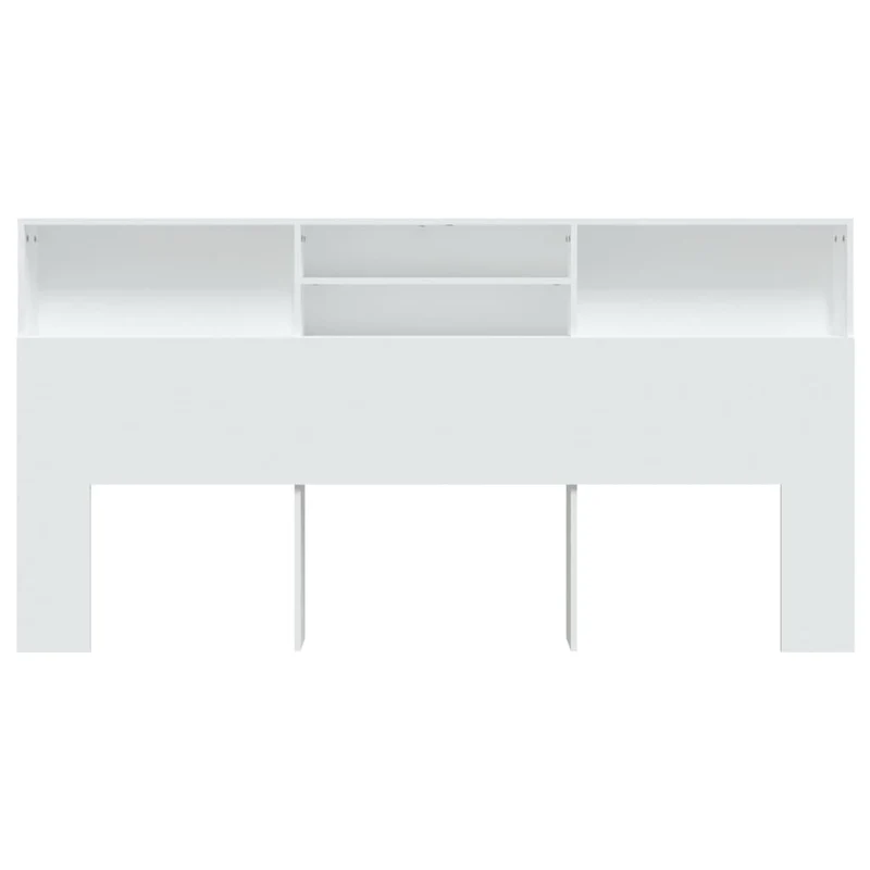 Tête de lit avec rangement accessoire de lit table de chevet étagère 200 x 19 x 103,5 cm MDF blanc TDL0200101