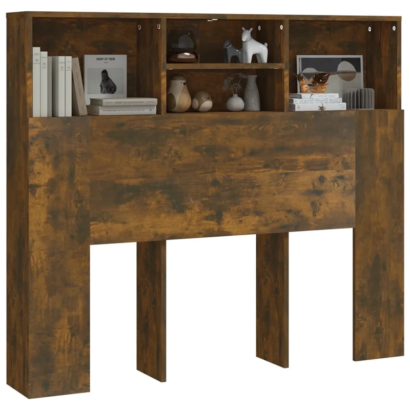 Tête de lit avec rangement accessoire de lit table de chevet étagère 120 x 19 x 103,5 cm MDF marron TDL0200079