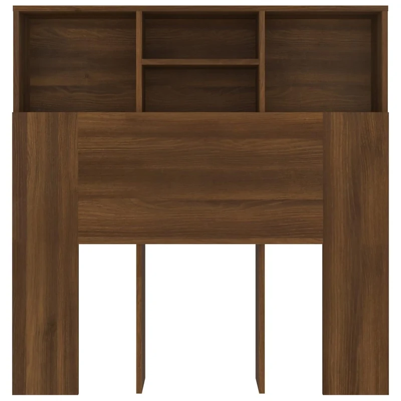 Tête de lit avec rangement accessoire de lit table de chevet étagère 100 x 19 x 103,5 cm MDF marron TDL0200067