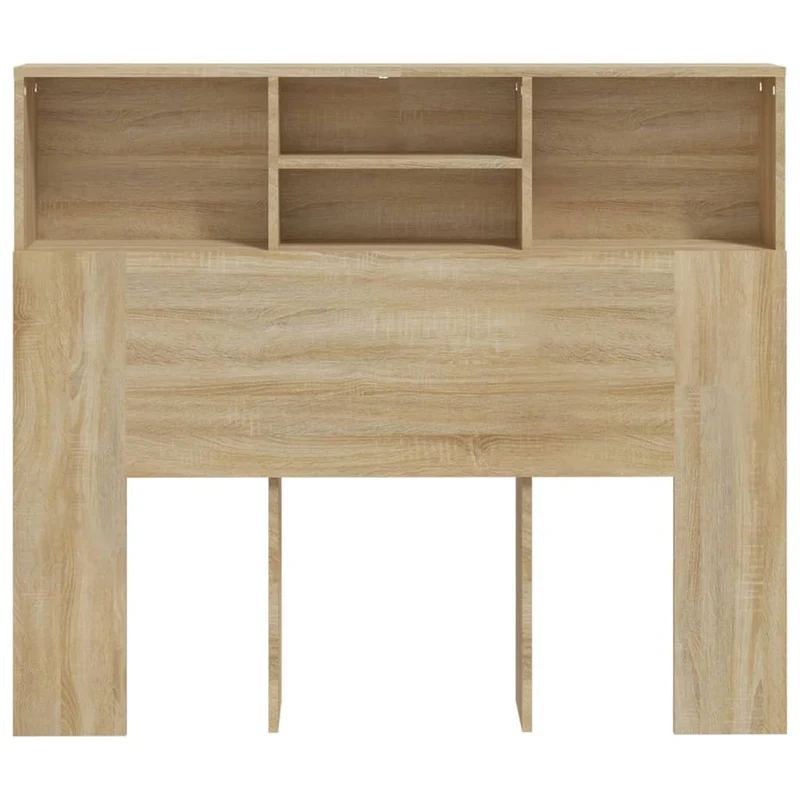 Tête de lit avec rangement accessoire de lit table de chevet étagère 120 x 19 x 103,5 cm MDF couleur chêne TDL0200051