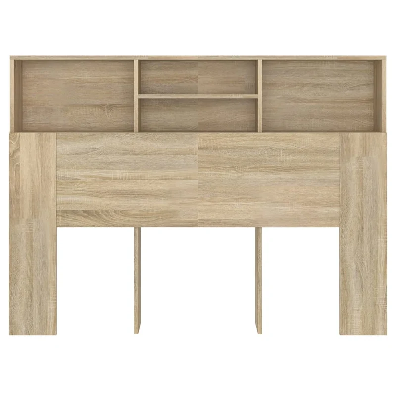 Tête de lit avec rangement accessoire de lit table de chevet étagère 140 x 19 x 103,5 cm MDF couleur chêne TDL0200049