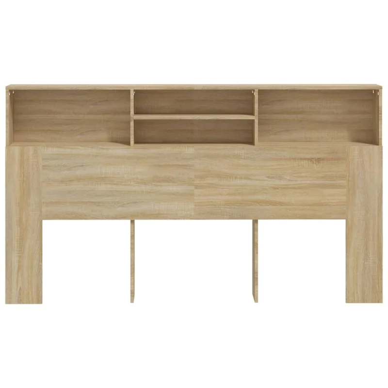 Tête de lit avec rangement accessoire de lit table de chevet étagère 180 x 19 x 103,5 cm MDF couleur chêne TDL0200046