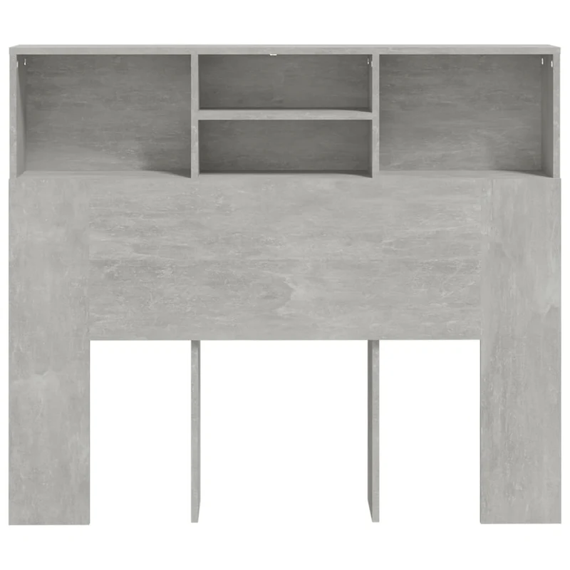 Tête de lit avec rangement accessoire de lit table de chevet étagère 120 x 19 x 103,5 cm MDF gris TDL0200039