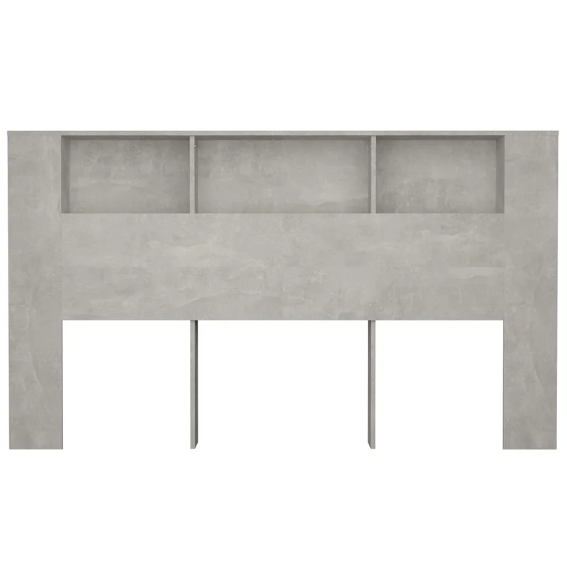 Tête de lit avec rangement accessoire de lit table de chevet étagère 180 x 18,5 x 104,5 cm MDF gris TDL0200034