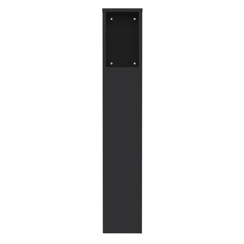 Tête de lit avec rangement accessoire de lit table de chevet étagère 100 x 18,5 x 104,5 cm MDF noir TDL0200028