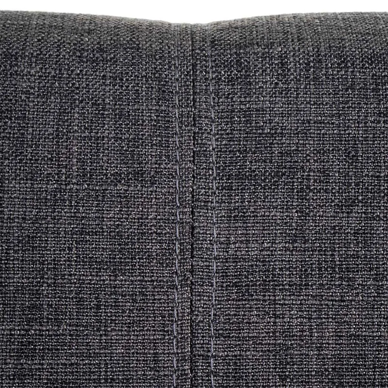 Chaise de salle à manger bureau visiteur sans roulette design rétro en tissu gris foncé pied en bois clair 04_0002147