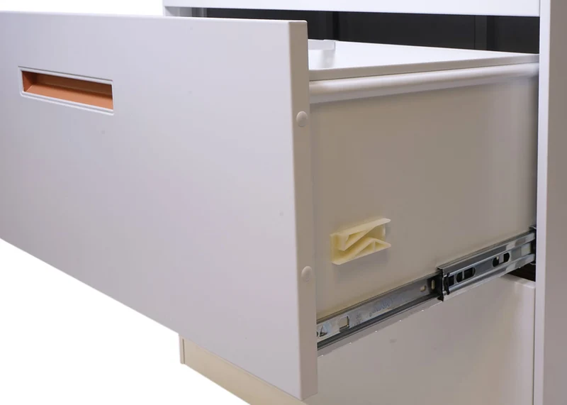 Armoire de bureau rangement en acier A4 tiroirs verrouillable 103x76x46cm blanc 04_0001030